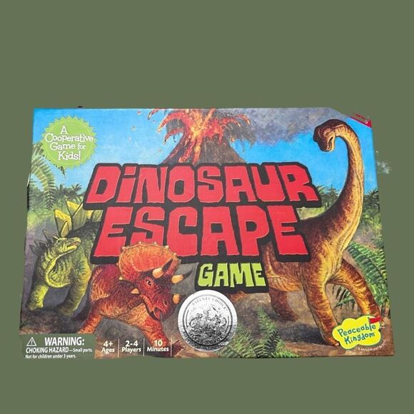 Peaceable Kingdom Dinosaur Escape Award Winning Cooperative Memory Game - Picture 1 of 3